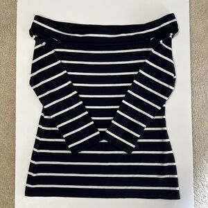 Loft NWT Navy & White Striped Top XS